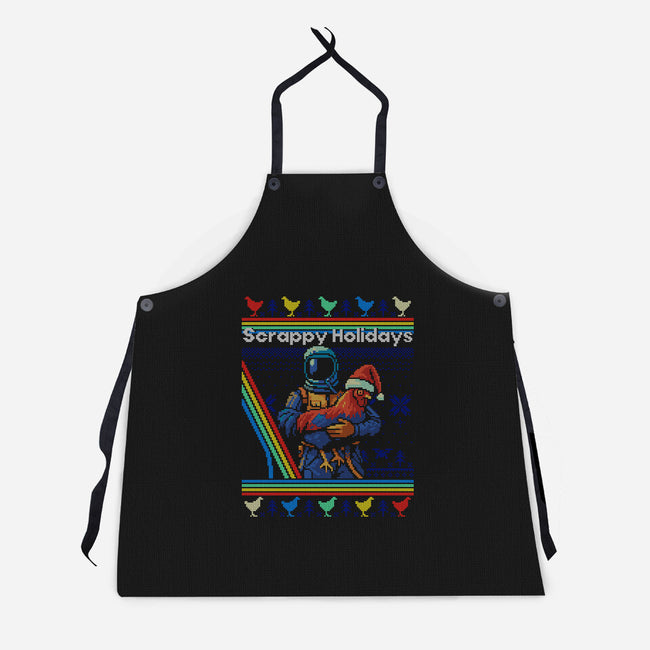Scrappy Holidays-Unisex-Kitchen-Apron-Wheels