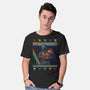 Scrappy Holidays-Mens-Basic-Tee-Wheels