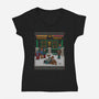 A Christmas Fight-Womens-V-Neck-Tee-kg07