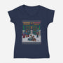 A Christmas Fight-Womens-V-Neck-Tee-kg07
