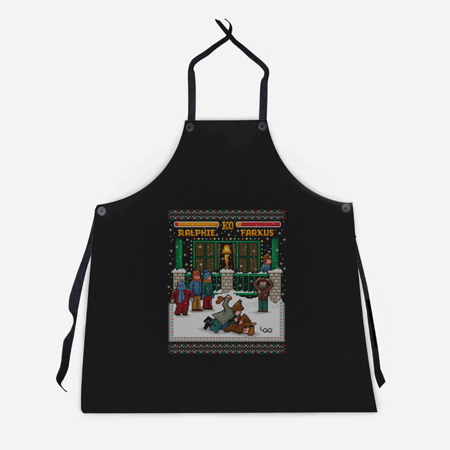 A Christmas Fight-Unisex-Kitchen-Apron-kg07