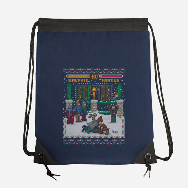 A Christmas Fight-None-Drawstring-Bag-kg07