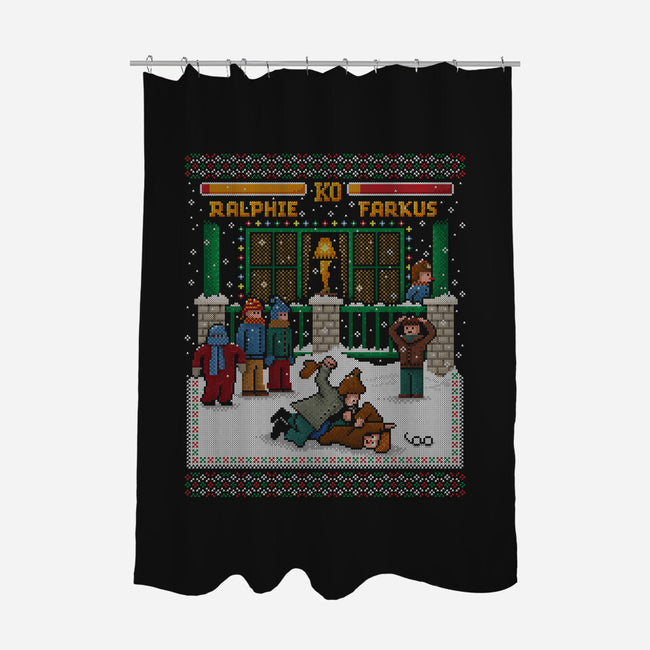 A Christmas Fight-None-Polyester-Shower Curtain-kg07