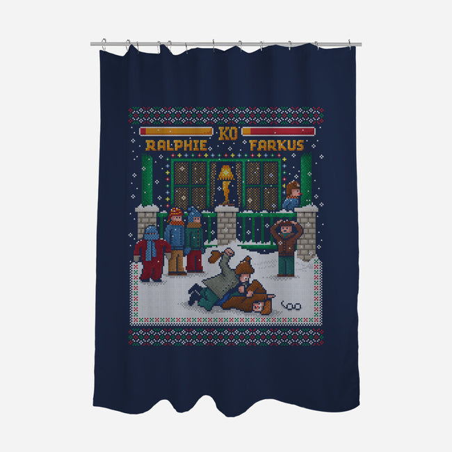 A Christmas Fight-None-Polyester-Shower Curtain-kg07