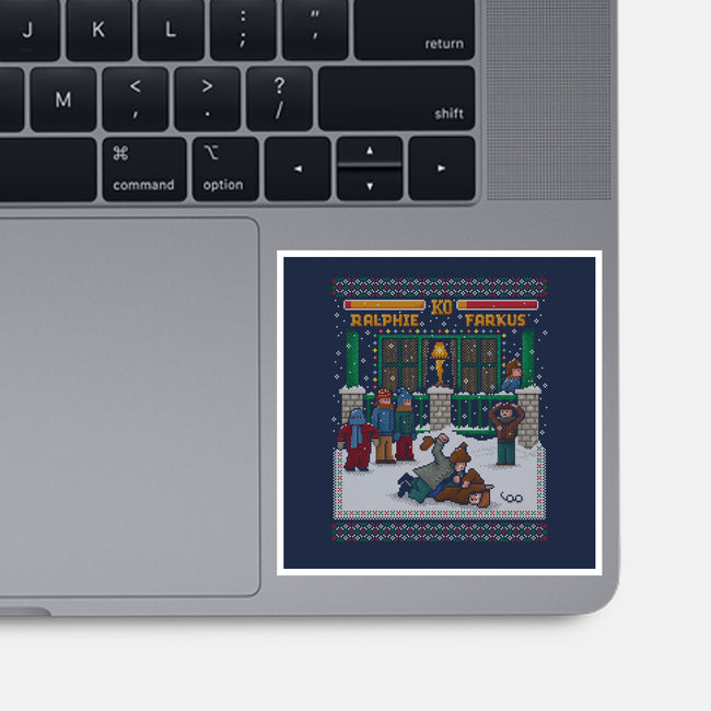 A Christmas Fight-None-Glossy-Sticker-kg07