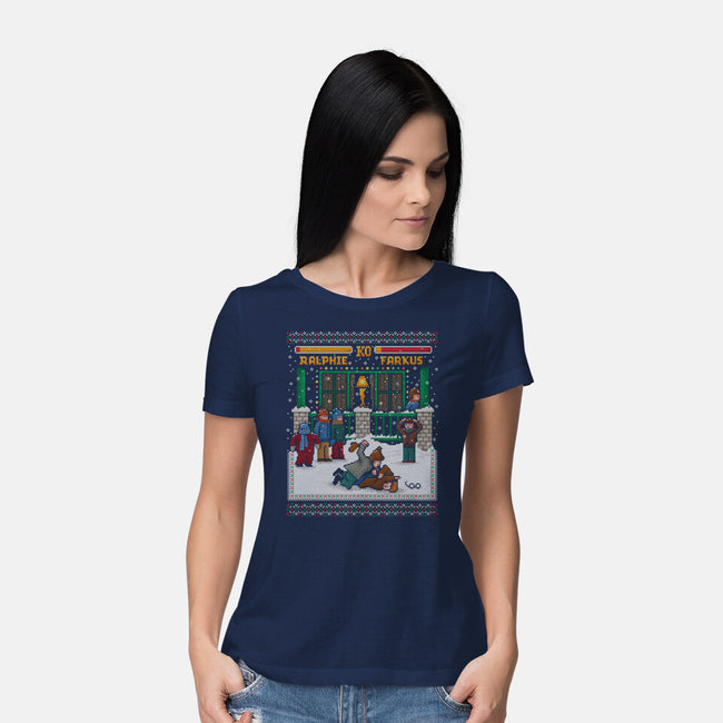 A Christmas Fight-Womens-Basic-Tee-kg07