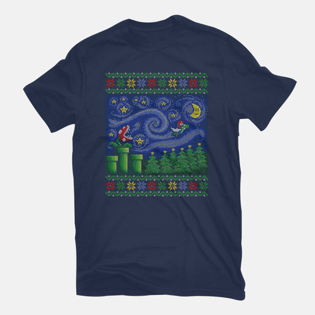 Starry Christmas Flight-Womens-Fitted-Tee-kg07