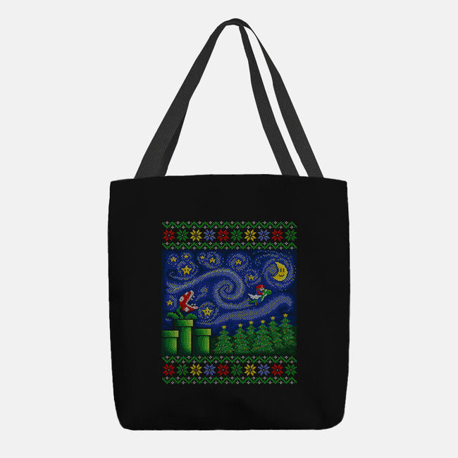 Starry Christmas Flight-None-Basic Tote-Bag-kg07