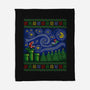 Starry Christmas Flight-None-Fleece-Blanket-kg07