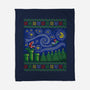 Starry Christmas Flight-None-Fleece-Blanket-kg07