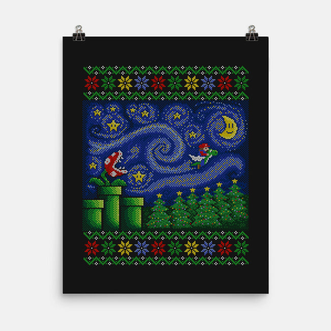 Starry Christmas Flight-None-Matte-Poster-kg07