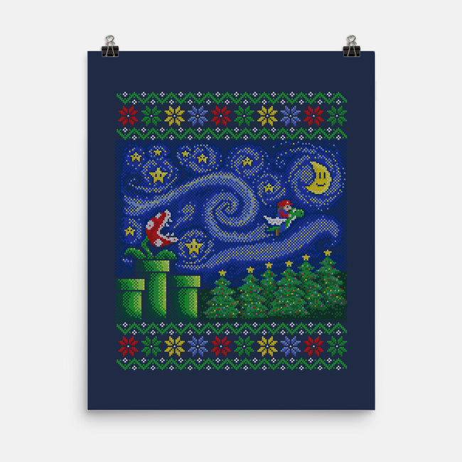 Starry Christmas Flight-None-Matte-Poster-kg07