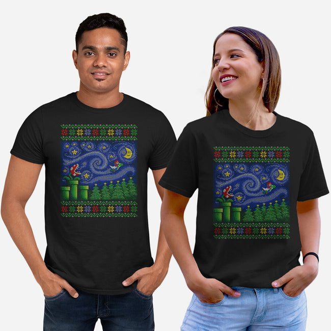 Starry Christmas Flight-Unisex-Basic-Tee-kg07