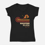 Retro Vintage Nakatomi-Womens-V-Neck-Tee-retrodivision
