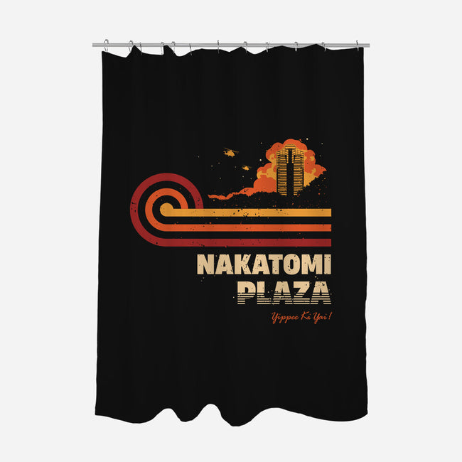 Retro Vintage Nakatomi-None-Polyester-Shower Curtain-retrodivision