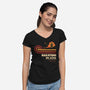 Retro Vintage Nakatomi-Womens-V-Neck-Tee-retrodivision