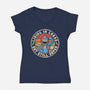 Living In Chaos But Still Super-Womens-V-Neck-Tee-NMdesign