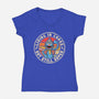 Living In Chaos But Still Super-Womens-V-Neck-Tee-NMdesign