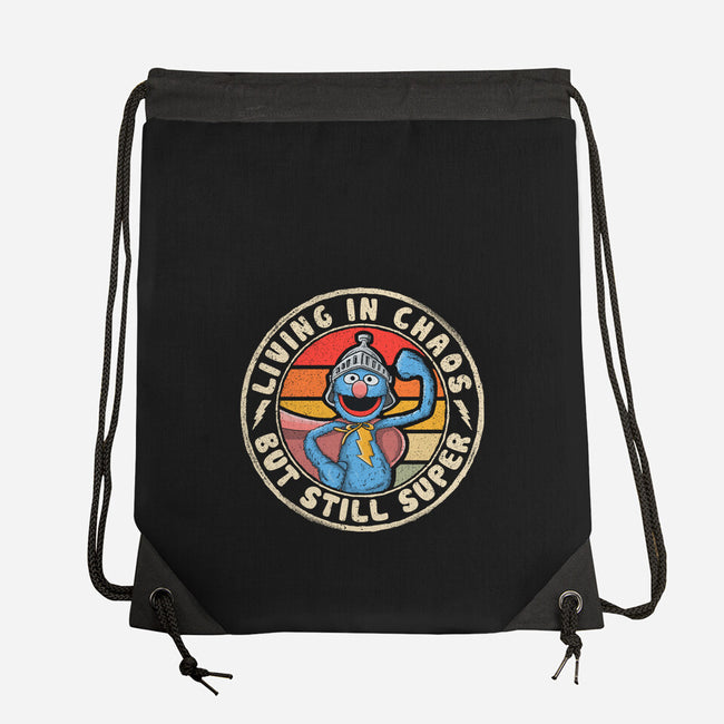 Living In Chaos But Still Super-None-Drawstring-Bag-NMdesign