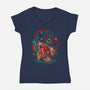 In The Depths-Womens-V-Neck-Tee-Estudio Horta
