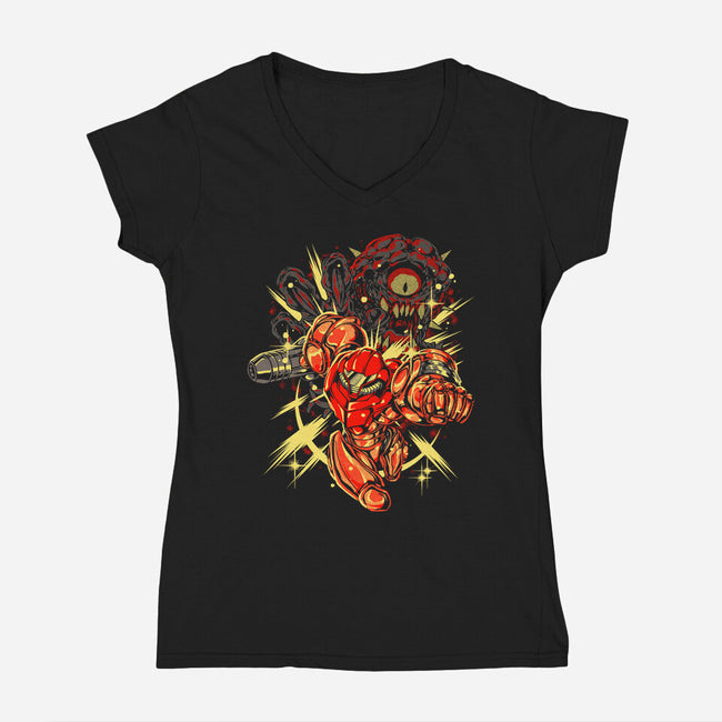 Glow Of Hope-Womens-V-Neck-Tee-Estudio Horta
