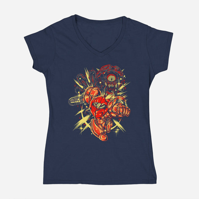 Glow Of Hope-Womens-V-Neck-Tee-Estudio Horta