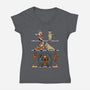 Christmas Fusion-Womens-V-Neck-Tee-pigboom