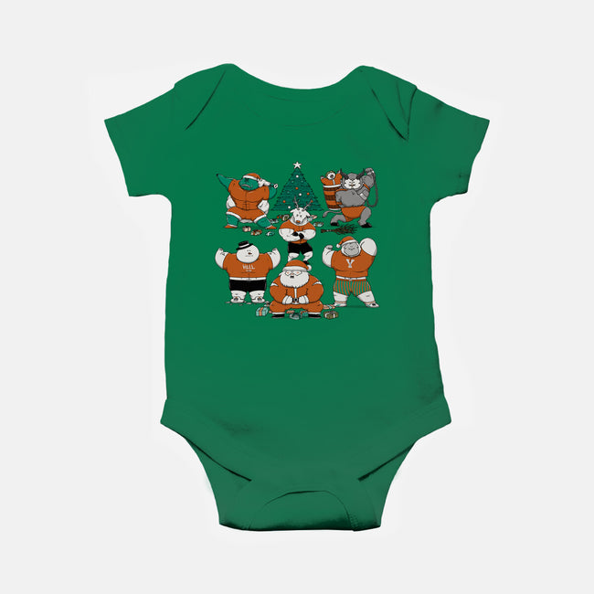 Merry Muscular Christmas-Baby-Basic-Onesie-pigboom