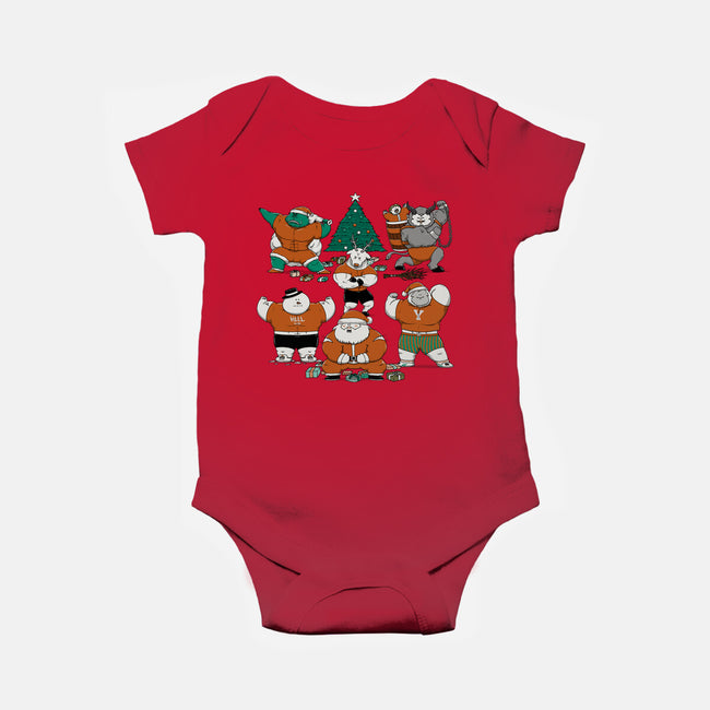 Merry Muscular Christmas-Baby-Basic-Onesie-pigboom