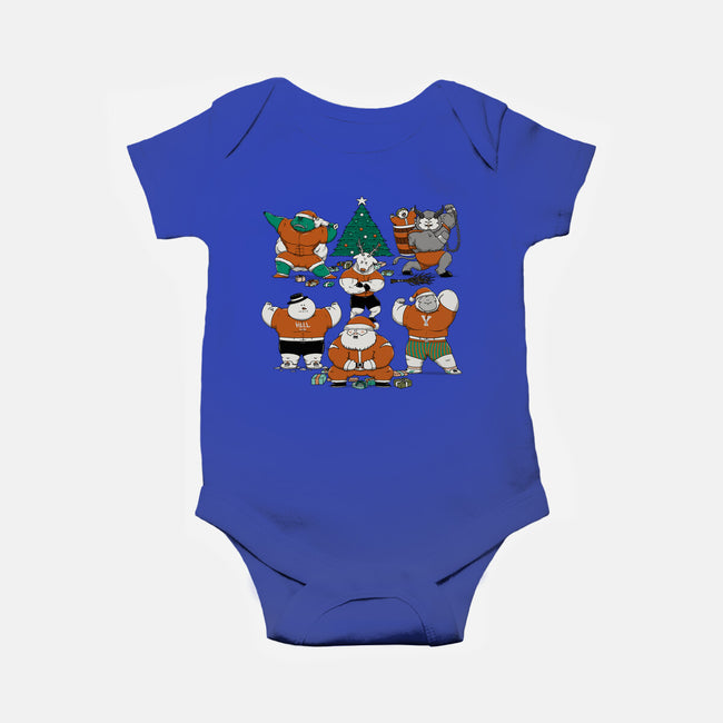 Merry Muscular Christmas-Baby-Basic-Onesie-pigboom