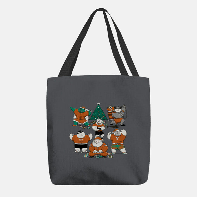 Merry Muscular Christmas-None-Basic Tote-Bag-pigboom