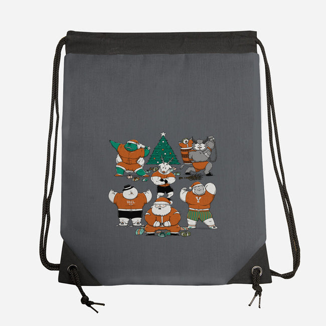 Merry Muscular Christmas-None-Drawstring-Bag-pigboom