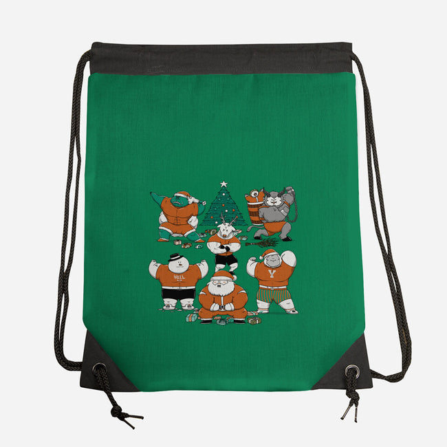 Merry Muscular Christmas-None-Drawstring-Bag-pigboom