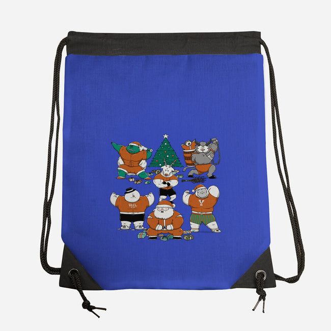 Merry Muscular Christmas-None-Drawstring-Bag-pigboom
