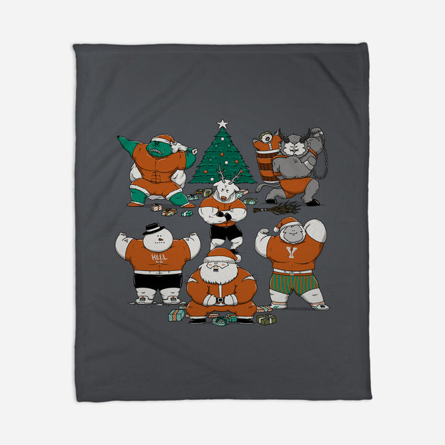 Merry Muscular Christmas-None-Fleece-Blanket-pigboom