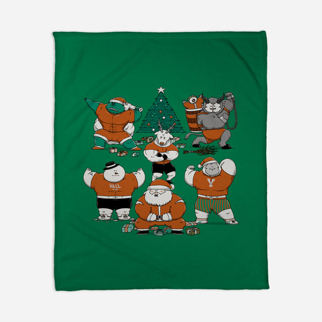 Merry Muscular Christmas-None-Fleece-Blanket-pigboom