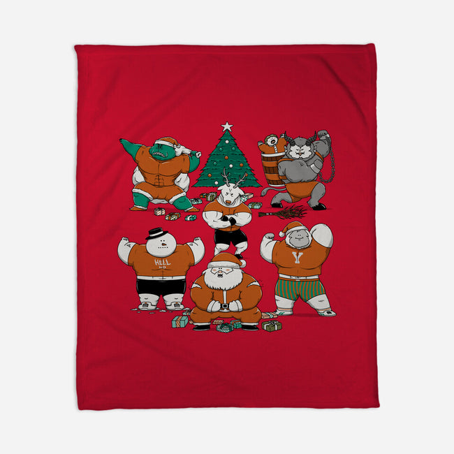 Merry Muscular Christmas-None-Fleece-Blanket-pigboom