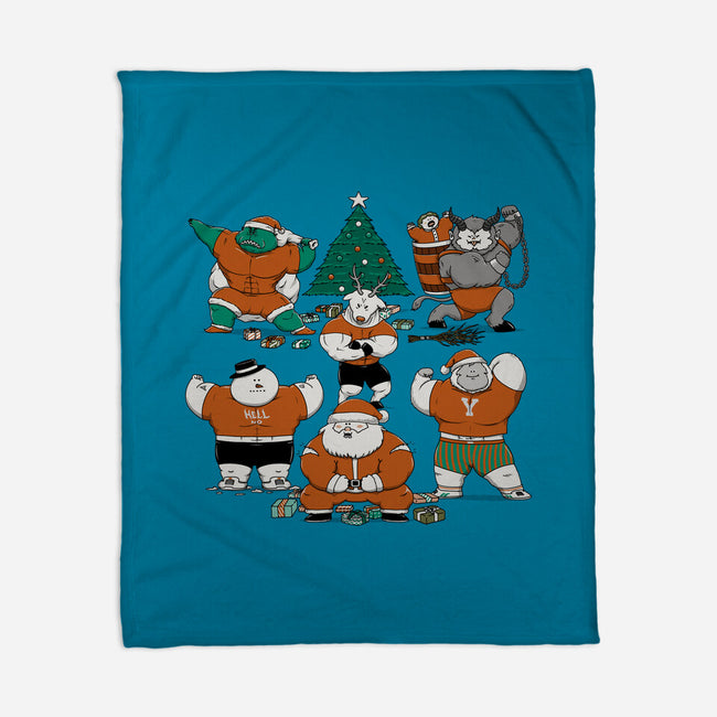 Merry Muscular Christmas-None-Fleece-Blanket-pigboom