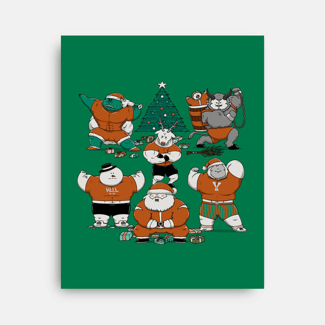 Merry Muscular Christmas-None-Stretched-Canvas-pigboom