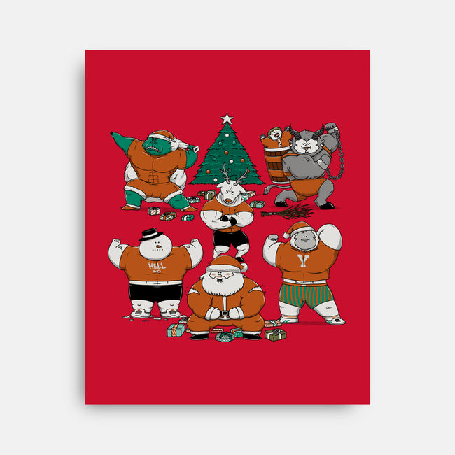 Merry Muscular Christmas-None-Stretched-Canvas-pigboom