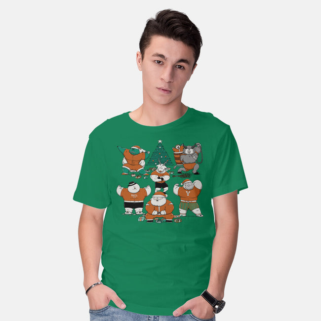 Merry Muscular Christmas-Mens-Basic-Tee-pigboom