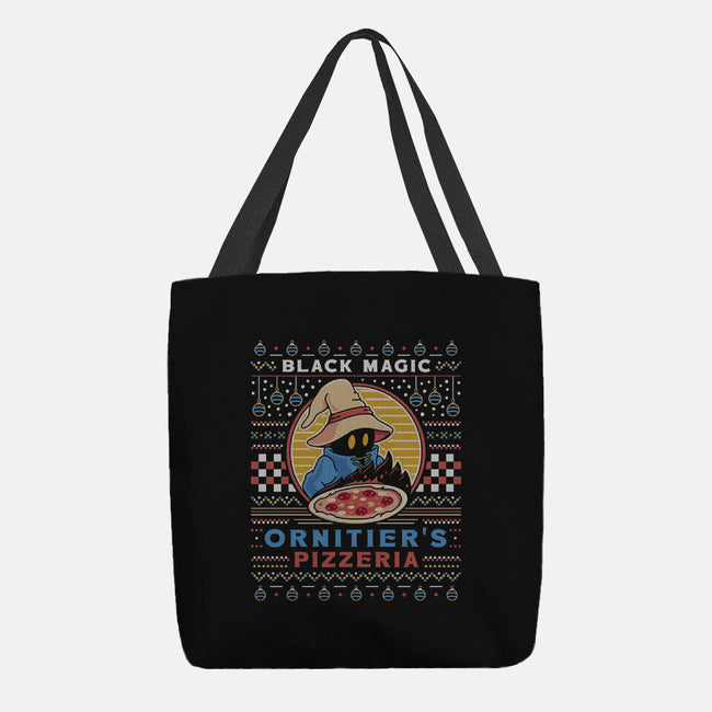 Ornitier Pizzeria Ugly Sweater-None-Basic Tote-Bag-LAGELANTEE