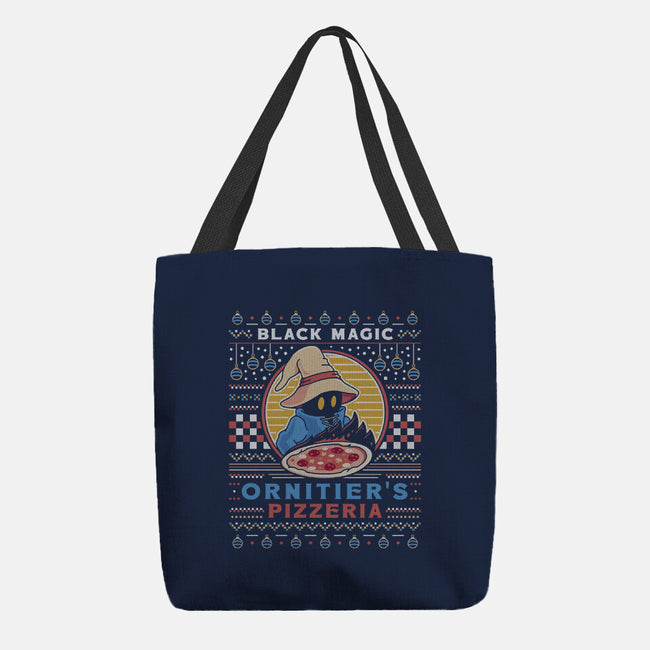 Ornitier Pizzeria Ugly Sweater-None-Basic Tote-Bag-LAGELANTEE