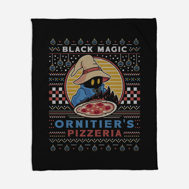 Ornitier Pizzeria Ugly Sweater-None-Fleece-Blanket-LAGELANTEE