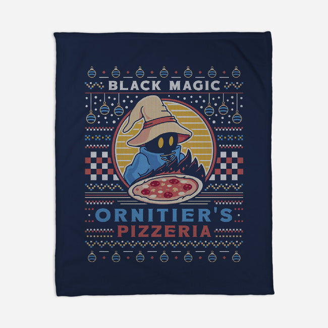 Ornitier Pizzeria Ugly Sweater-None-Fleece-Blanket-LAGELANTEE