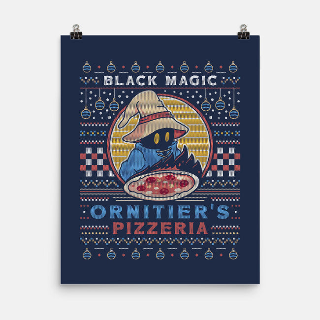 Ornitier Pizzeria Ugly Sweater-None-Matte-Poster-LAGELANTEE