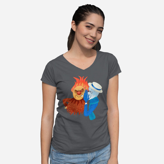 Misered-Womens-V-Neck-Tee-DrawnByBryan