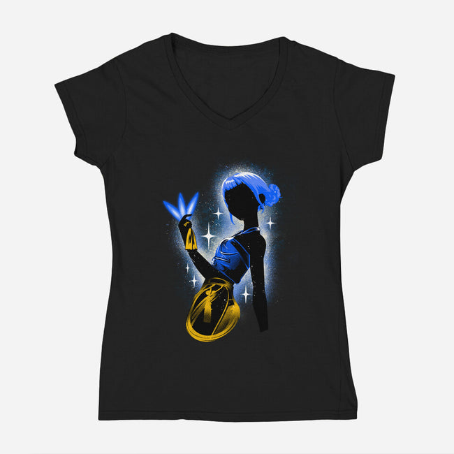Zoey Shadow-Womens-V-Neck-Tee-hypertwenty