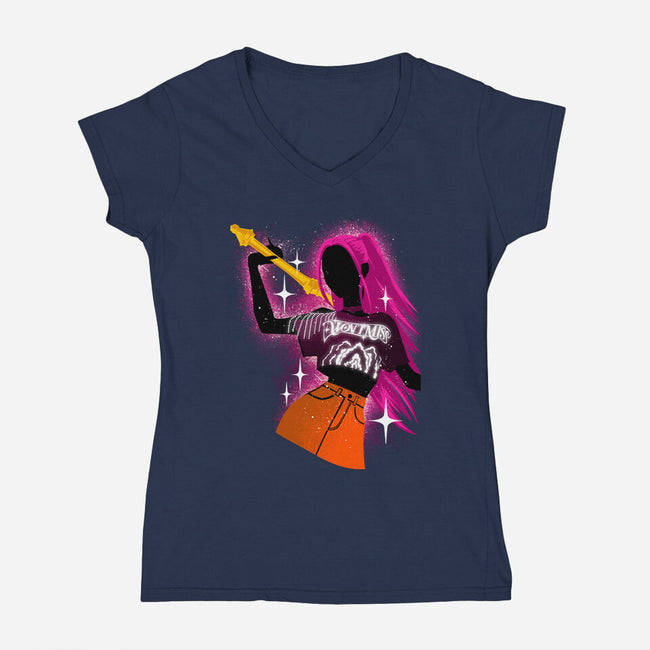 Mira Shadow-Womens-V-Neck-Tee-hypertwenty