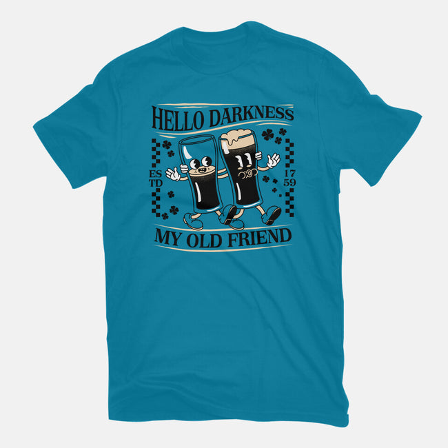 Hello Darkness-Womens-Fitted-Tee-rocketman_art